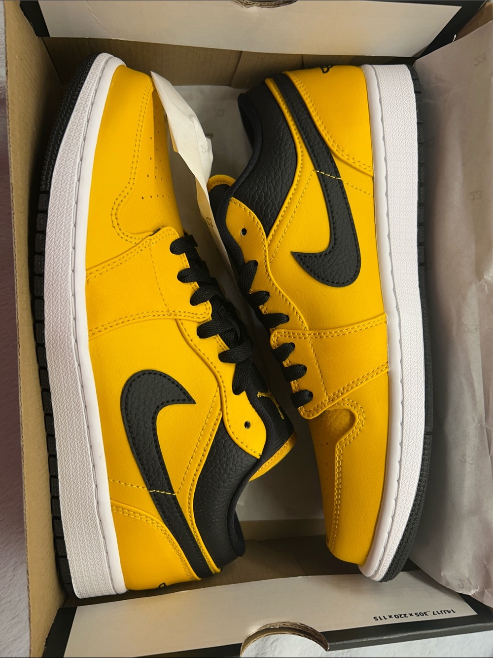 Men's Nike Air Jordan 1 Low University Gold/Black-White Low-Top Sneakers